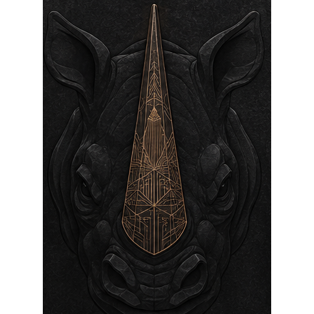 Front-facing Rhino mark
